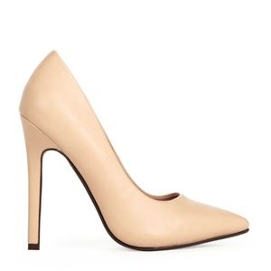 JustFab Evira Nude Pumps Shoes High Heels Stiletto